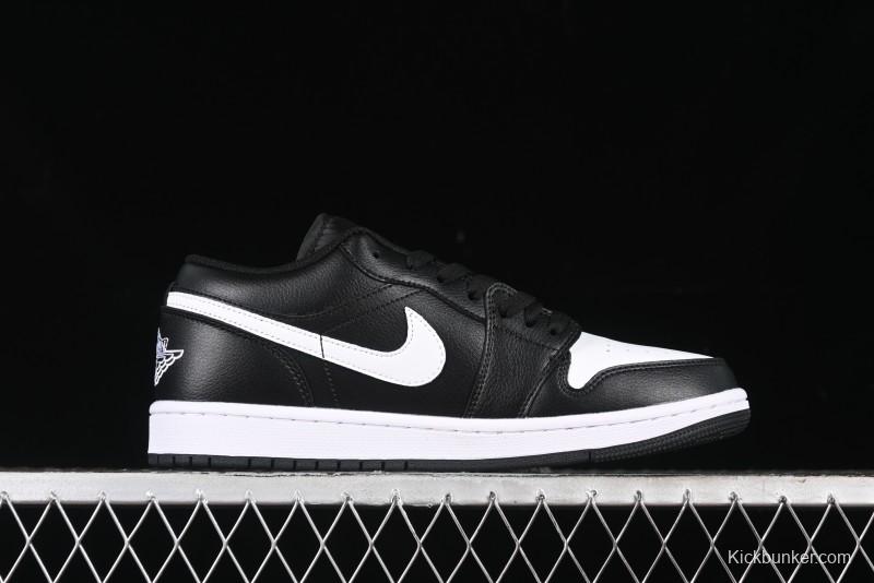 Nike Air Jordan 1 Low Retro Basketball Shoes in Black and White - 553558-043