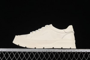 ECCO Street Light Series Autumn Platform Round Toe Versatile Casual White Sneakers 63311901002