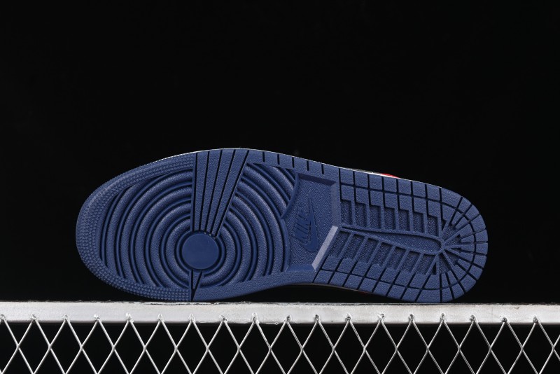 Nike Air Jordan 1 Low OG "Howard University" Casual Sneakers with Blue Toe and Red Heel - HQ2993-100