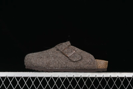 Birkenstock Half-Fur Slide Sandals with Wool Lining - G.D4