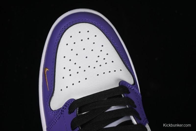 Nike Air Jordan 1 Low AJ1 Retro Basketball Shoes Lakers Purple Gold Kobe Tribute - DC2024-028