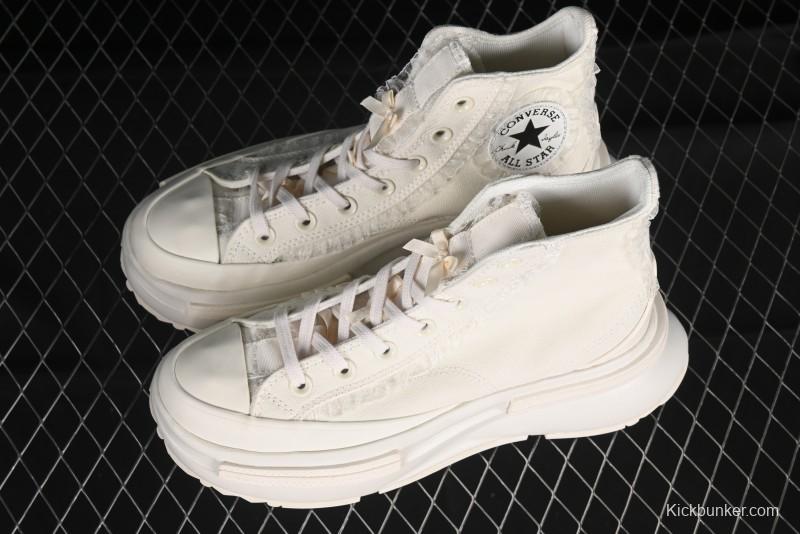 Converse Lifestyle Run Star Legacy Platform High Top Canvas Shoes with Mini Bow and Lace Trim - A10027C