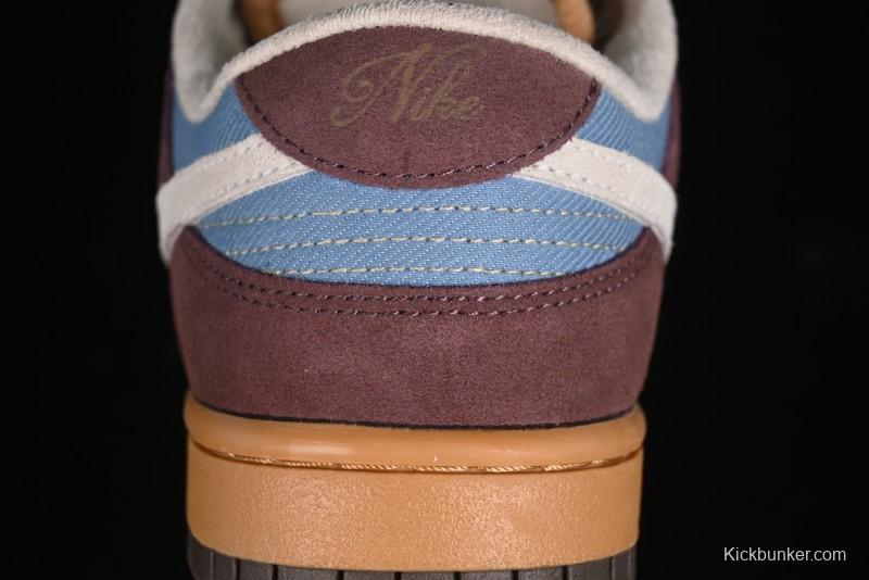 Nike Dunk Low Retro "Love & Peace" Casual Sneakers in Vintage Brown - HQ3459-212