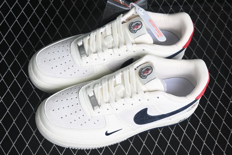 Nike Air Force 1 '07 Low Moncler Collaboration - Light Blue & Pigment Dyed Two-Tone Low-Top Casual Sneakers - CH6336-512