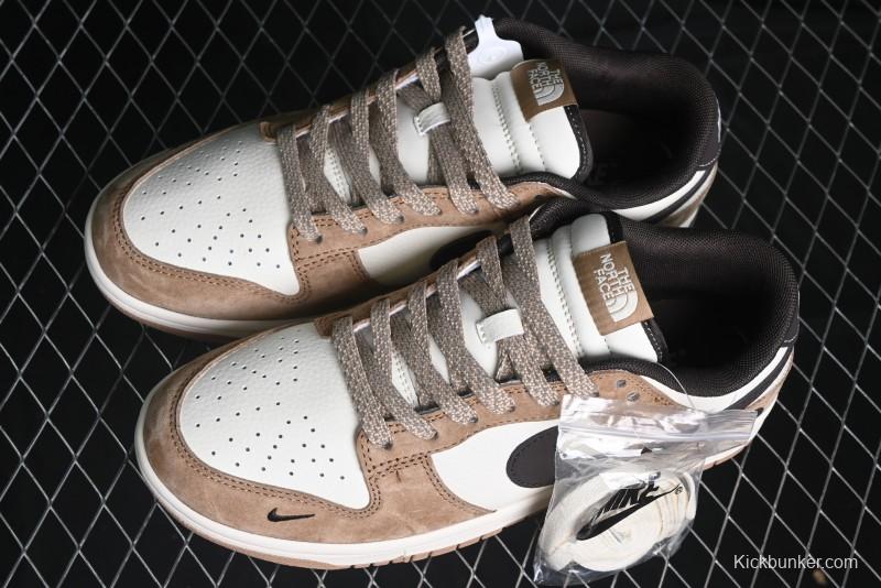 Nike SB Dunk Low The North Face Collaboration - Black White Brown Anniversary High-End Custom Low-Top Casual Skate Shoes - XS1086-004