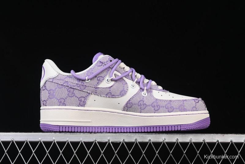 Nike Air Force 1 '07 Low x Gucci Pink Lace-Up Casual Sneakers - BD7700-022