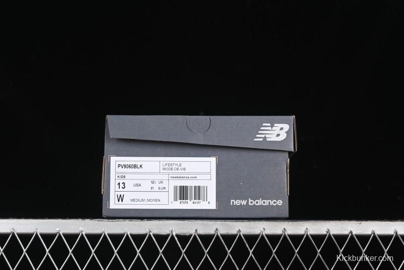 New Balance 9060 Series Hook and Loop Kids Sneakers - PV9060BLK