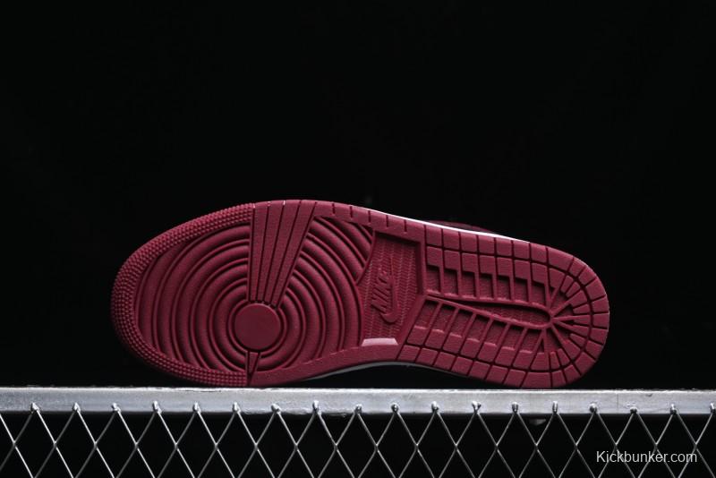 Nike Air Jordan 1 Low AJ1 Black Wine Red Metallic Wings DB6491-600