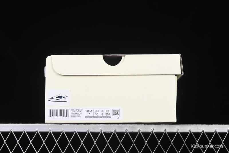 Nike Travis Scott x Fragment Design x Air Jordan 1 Low OG SP AJ1 Burberry Collaboration - BB6588-312