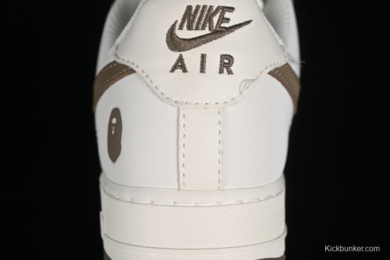 Nike Air Force 1 '07 Low BAPE Collaboration - Light Green Pigskin Low-Top Casual Sneakers - BA8806-225