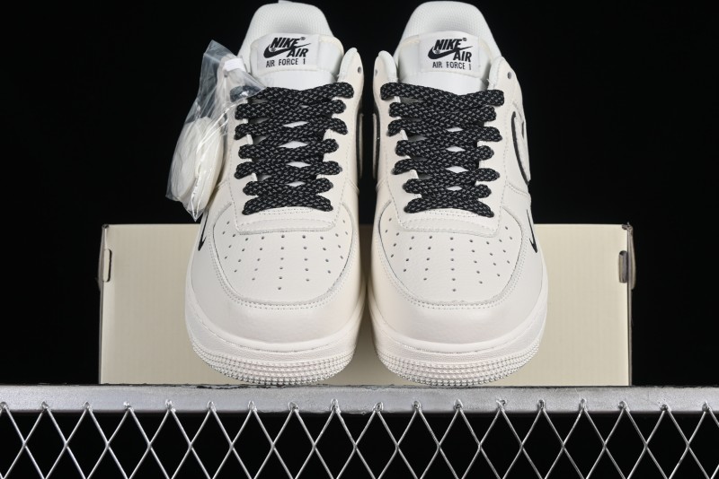 Nike Air Force 1 '07 Low Classic Black Mini Swoosh Starry Sky Casual Sneakers - MJ0319-021