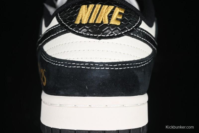 Nike SB Dunk Low Supreme Year of the Snake Limited Edition Black Snake Print Low-Top Casual Sneakers - XS1086-016