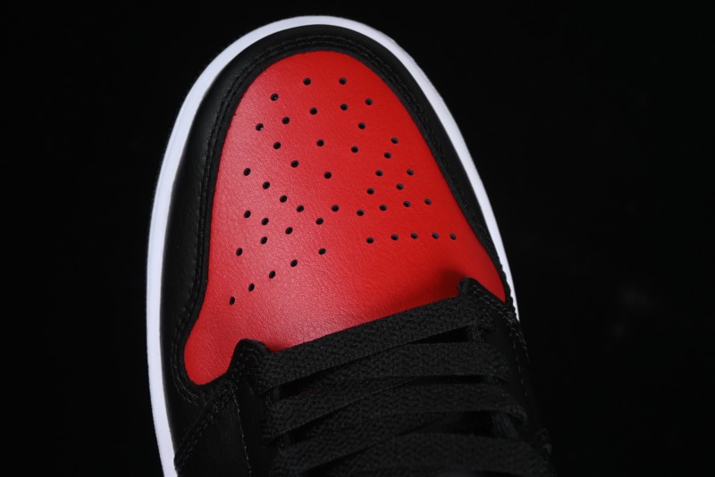 Nike Air Jordan 1 Low AJ1 Red Black Low Top Casual Sneakers - 553558-067