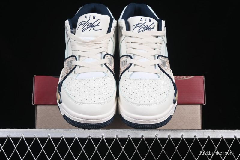 Nike Air Flight 89 Low Year of the Snake Theme Air Cushion Basketball Shoes - FQ8256-001