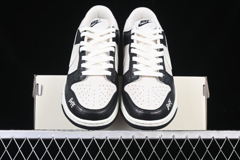 Nike SB Dunk Low BAPE Collaboration Splatter Pig Eight White Hook Anniversary High-End Custom Low-Top Casual Sneakers - DJ2024-053