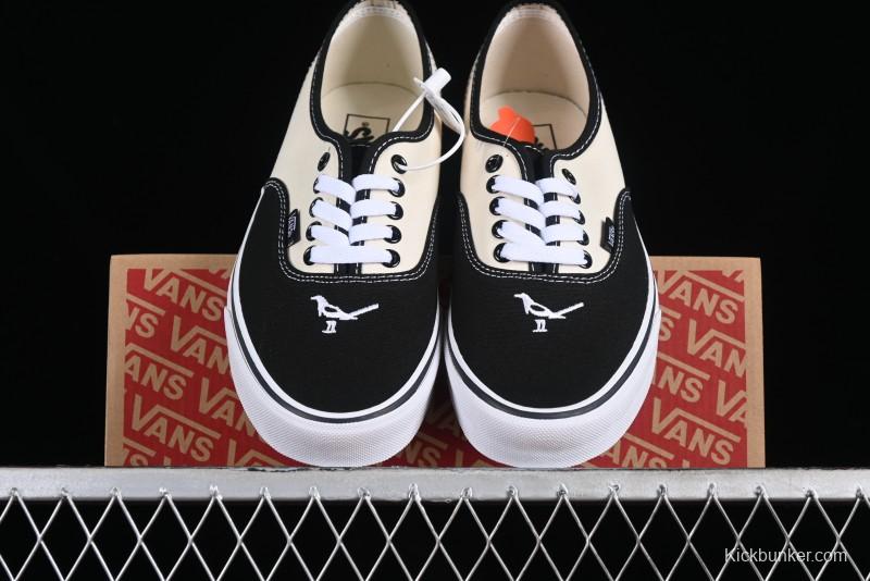 Vans Authentic Peace Dove Series Classic Canvas Patchwork Low-Top Skate Shoes - VN0009VBPB