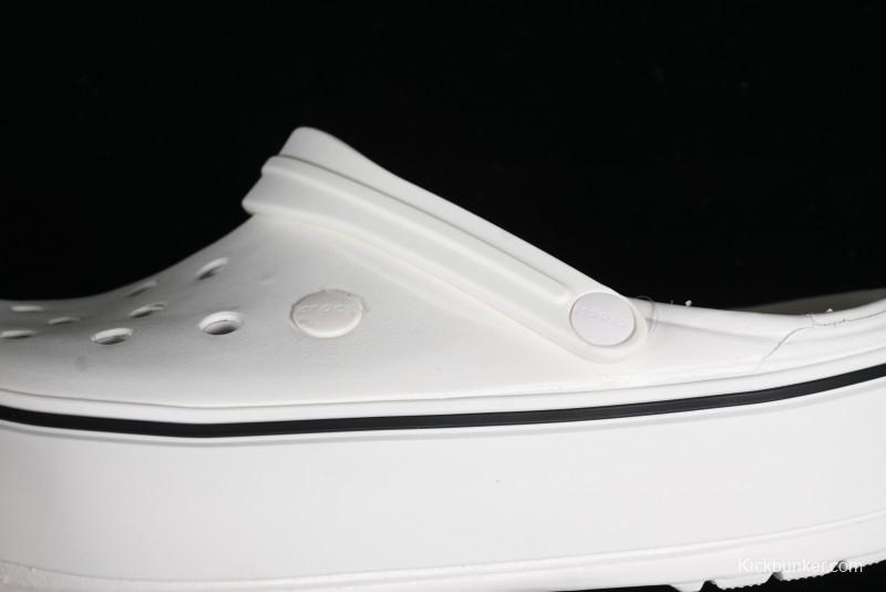 Crocs Crocband Platform Rainbow Comfortable Thick-Soled Clogs - B.D4