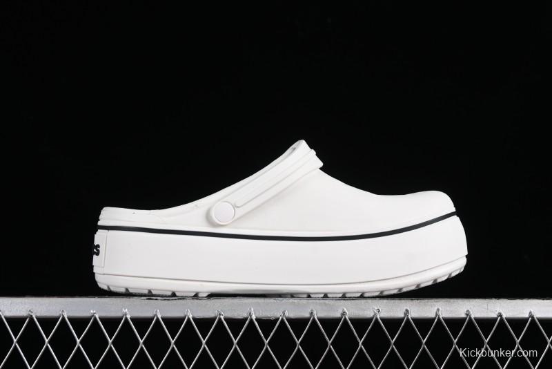 Crocs Crocband Platform Rainbow Comfortable Thick-Soled Clogs - B.D4