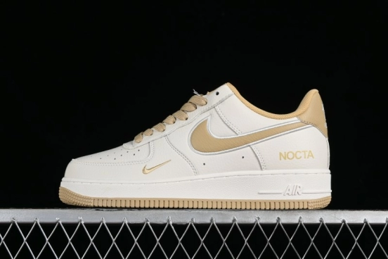 Nike Nocta x Nike Air Force 1 '07 Low Casual Sneakers with Reflective Details and Full-Length Air Cushion - NO0224-028