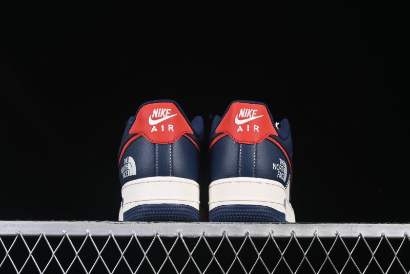 Nike Air Force 1 '07 Low The North Face Collaboration Blue Red Double Swoosh Casual Sneakers - XS1958-521