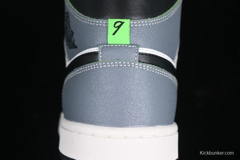 Nike Air Jordan 1 Mid Basketball Shoes in White Grey Brown Casa 93 Colorway - HQ3829-001