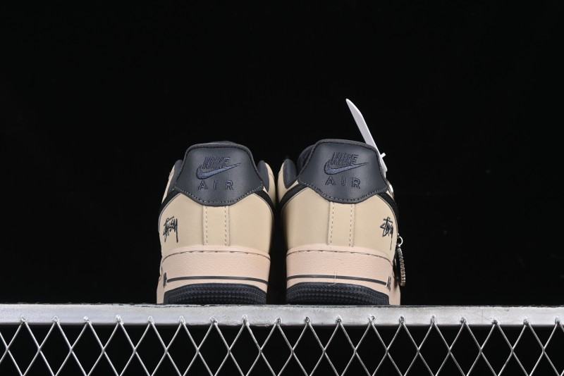 Nike Air Force 1 '07 Low Stussy Collaboration Grey Fog Swoosh Low-Top Casual Sneakers - KK1988-033