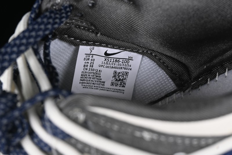 Nike SB Dunk Low Supreme Collaboration - Grey White Blue Swoosh Lace-Up Anniversary Customized Low-Top Casual Skate Shoes - XS1186-100