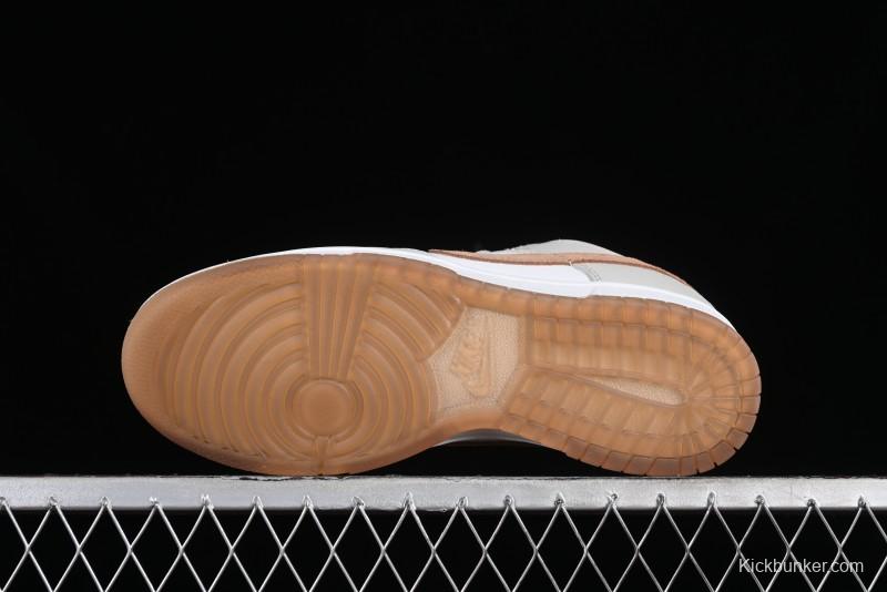 Nike Dunk Low SB Casual Sneakers in Phantom/Khaki Colorway - FJ4188-001