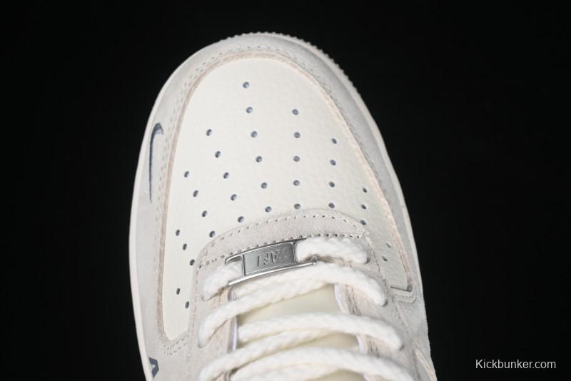 Nike Air Force 1 '07 Low Stussy Collaboration Dual-Tone Beige Low-Top Casual Sneakers - SJ6698-024
