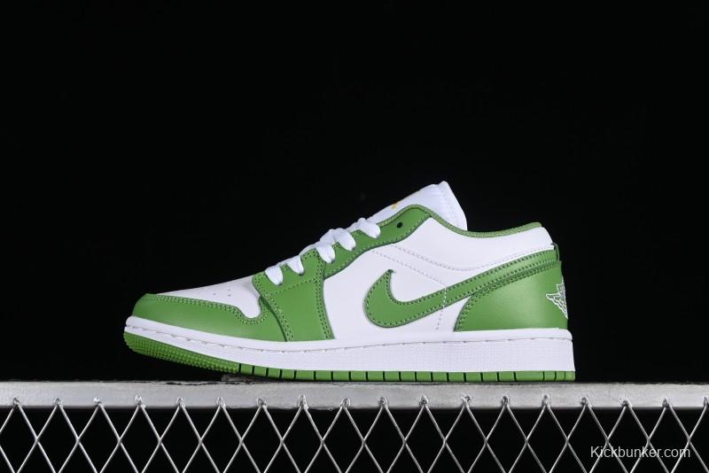 Nike Air Jordan 1 Low AJ1 White Green Low Top Lifestyle Basketball Shoes - HF4823-100