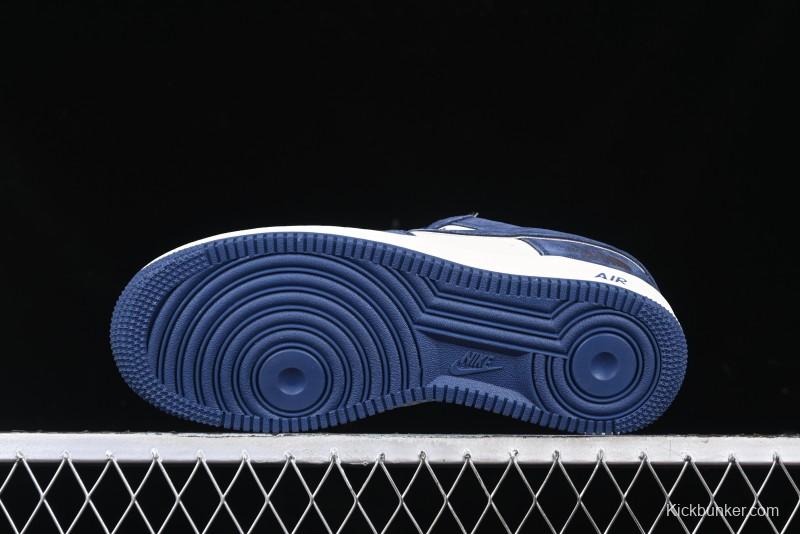 Nike Air Force 1'07 Low The North Face Collaboration - Steel Blue Low-Top Casual Sneakers - KK1988-032