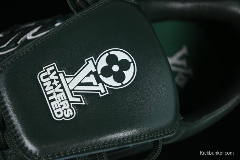 Louis Vuitton Footprint Soccer 2025 Spring Summer Collection Round Toe Lace-Up Low Top Lifestyle Casual Shoes - D.GREEN