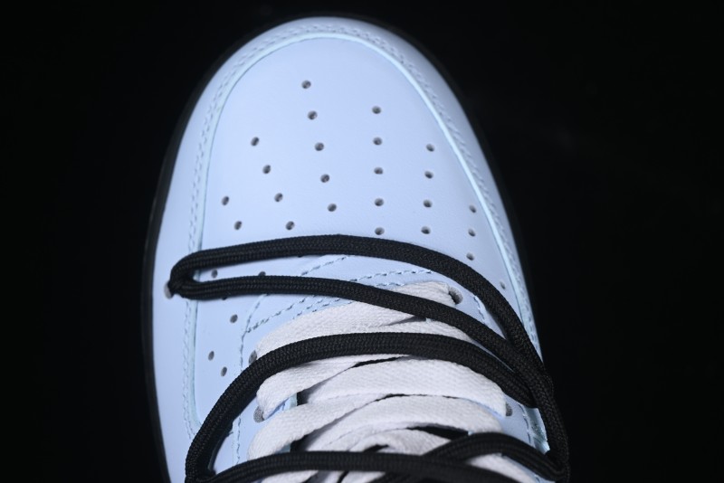 Custom "I Love U" Black & White Sneakers - Sleek Barcode Design