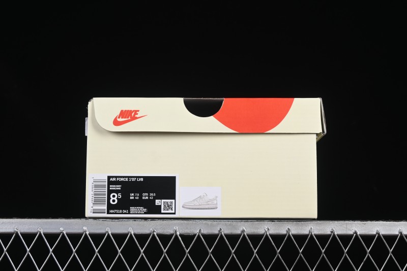 Nike Air Force 1 '07 Low Stussy Collaboration Grey Swoosh Casual Sneakers - HH7518-041