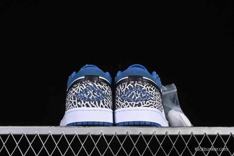 Nike Air Jordan 1 Low True Blue Retro Basketball Shoes - DM1199-140