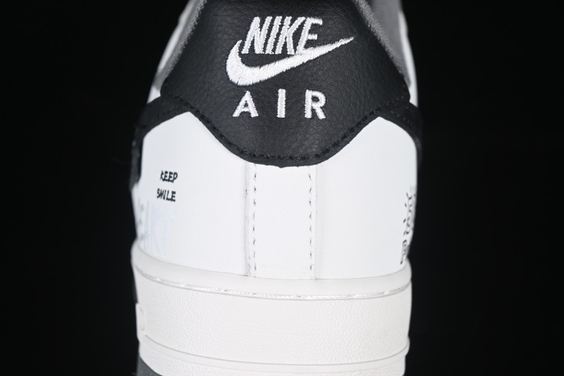 Nike Air Force 1 MVP "Rock Plan" Custom Edition - Black & White