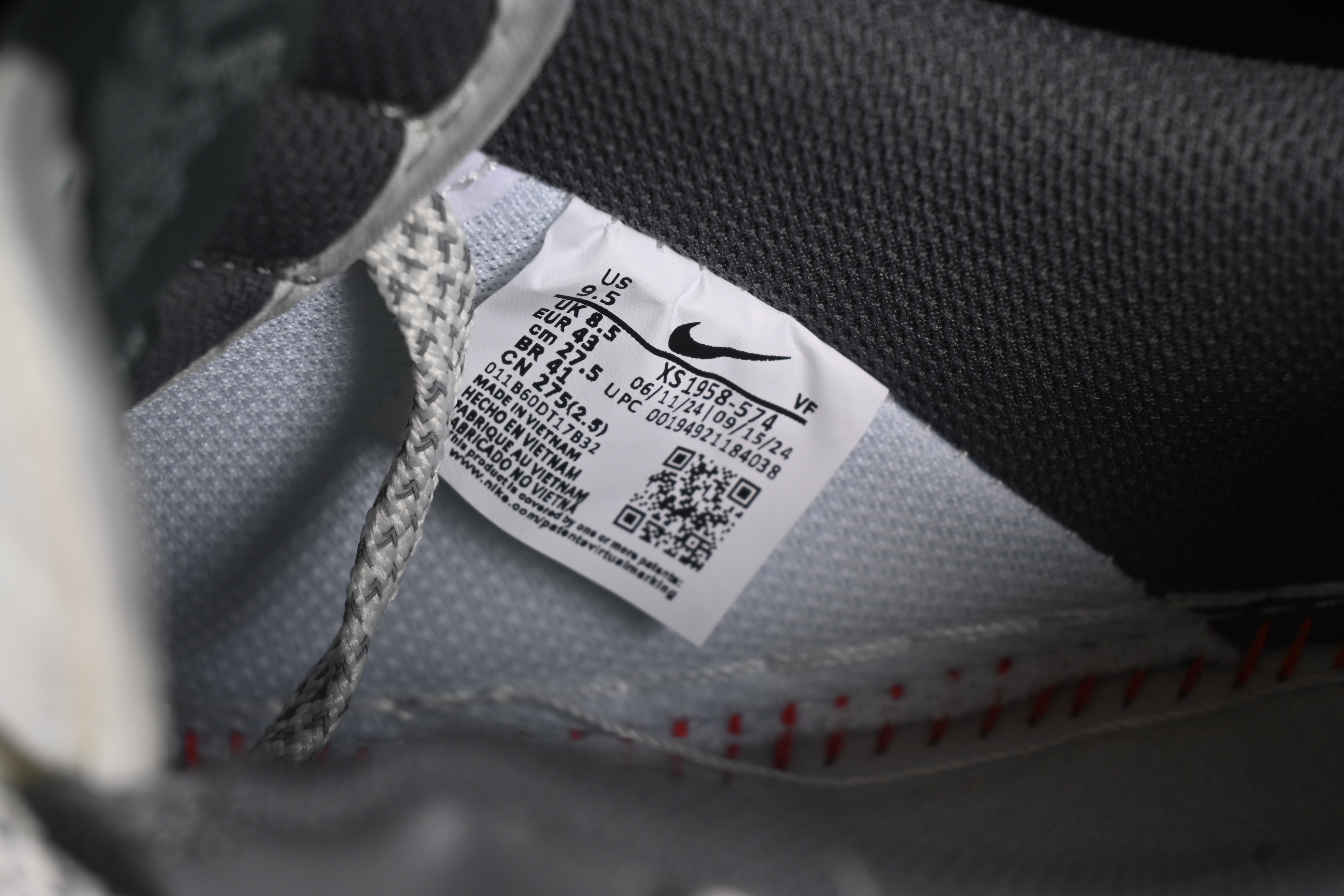 Nike Air Force 1 '07 Low Stussy Collaboration Light Grey Sky Blue Swoosh Casual Sneakers - XS1958-574