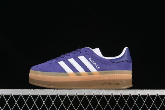 Adidas Originals Gazelle Bold IE0419 Low-Top Sneakers with Thick Sole for Casual Wear, Slip-Resistant and Durable