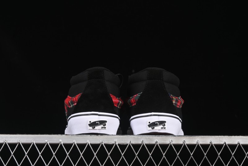 Vans Sk8-Mid Anaheim Collection Scottish Plaid Casual Low-Top Canvas Shoes - VN0A4UWIVNE