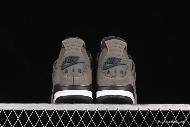 Nike Air Jordan 4 Retro Sneakers in Cave Stone Brown Suede with Black Mesh - FV5029-200