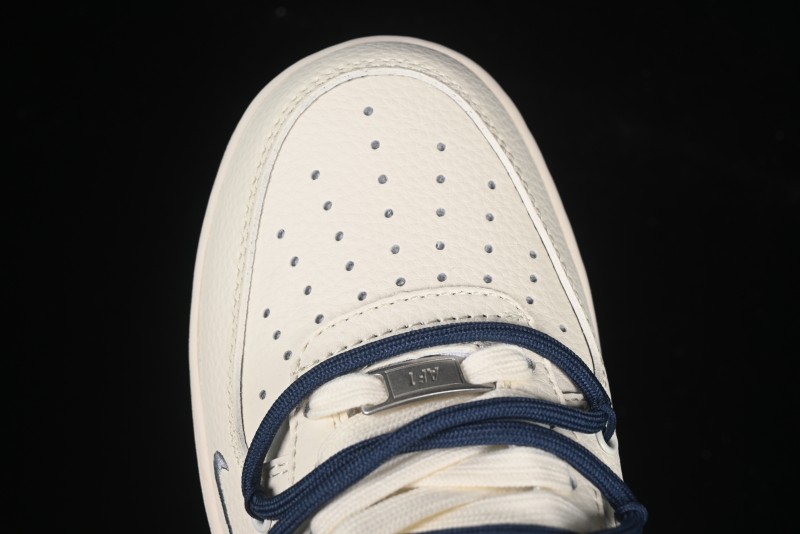 Nike Air Force 1 '07 Low Supreme Collaboration Two-Tone Blue Grey Lace-Up Casual Sneakers - DM6868-068