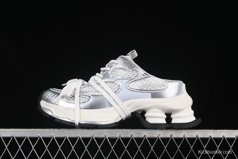 GG-CC Star-Design Lace-Up Hollow-Out Platform Sneakers with 5cm Height Boost - G25U9789