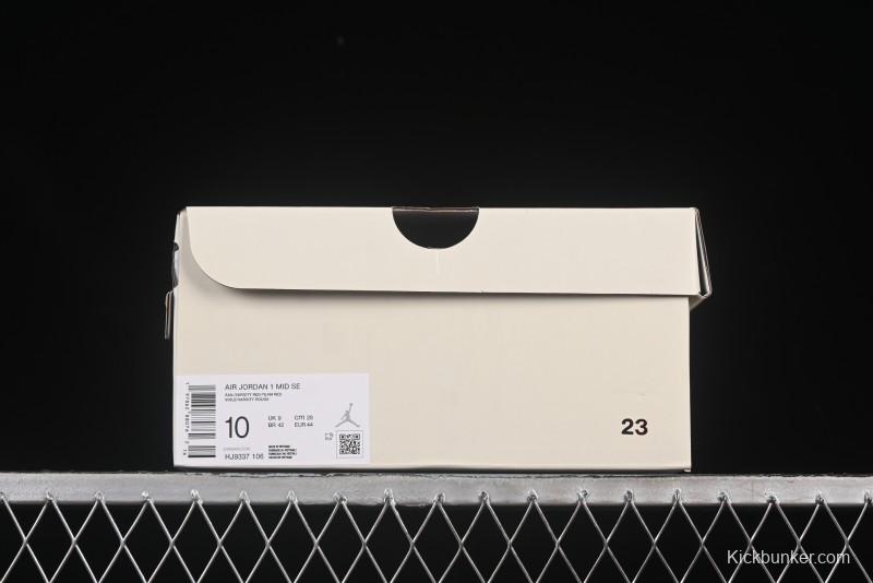 Nike Air Jordan 1 Mid AJ1 China Red Mid-Top Casual Sneakers - HJ9337-106