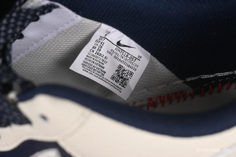 Nike Air Force 1 '07 Low Supreme Collaboration Light Blue Edge Casual Sneakers - HH7518-057