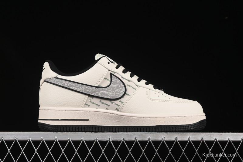 Nike Air Force 1 '07 Low Supreme Collaboration Shadow Swoosh Casual Sneakers - XX3168-149