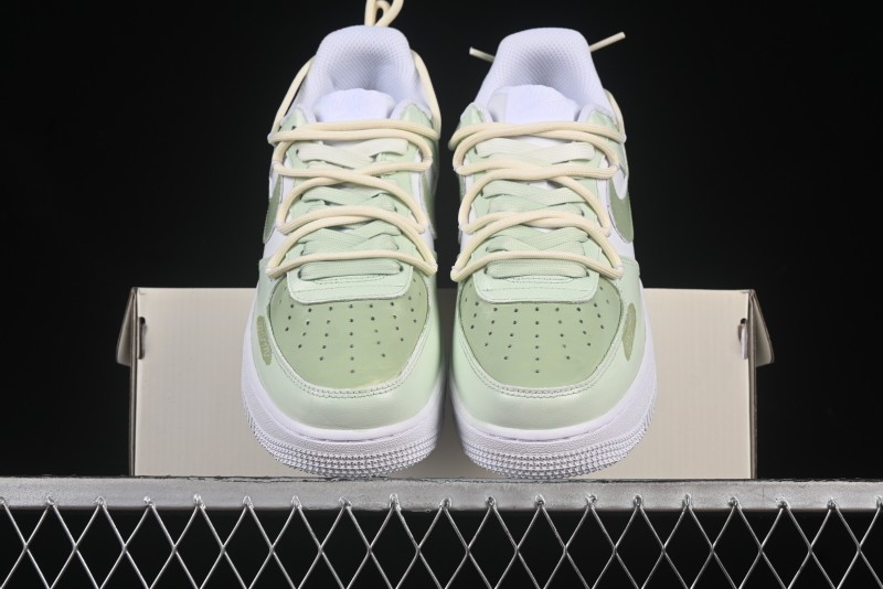 Nike Air Force 1'07 Low "Green Love" 520 Limited Edition Casual Sneakers with Small Green Heart Design - DH2920-111