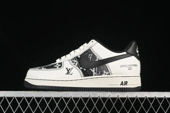 Nike Air Force 1 '07 Low LV Collaboration Cream Black Casual Sneakers - BZ6808-103
