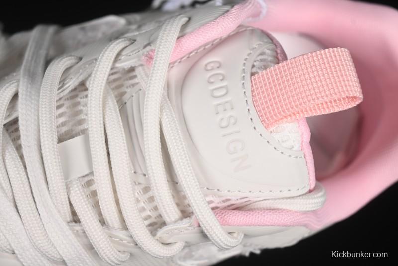 GG-CC Star Same Style Lace-Up Hollow-Out Chunky Sneakers with 5cm Hidden Heel - G25U9988