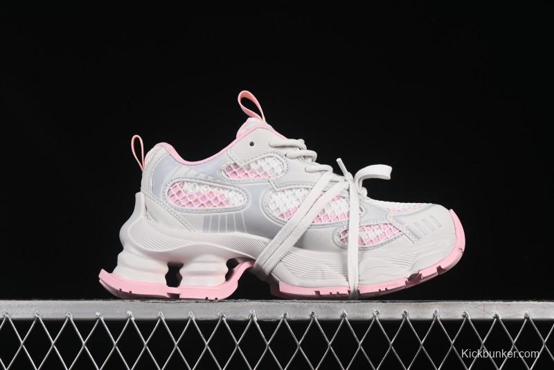 GG-CC Starry Sky Particle Silver White Lace-up Hollow Out Chunky Sneakers with 5cm Height Boost - G25U9778