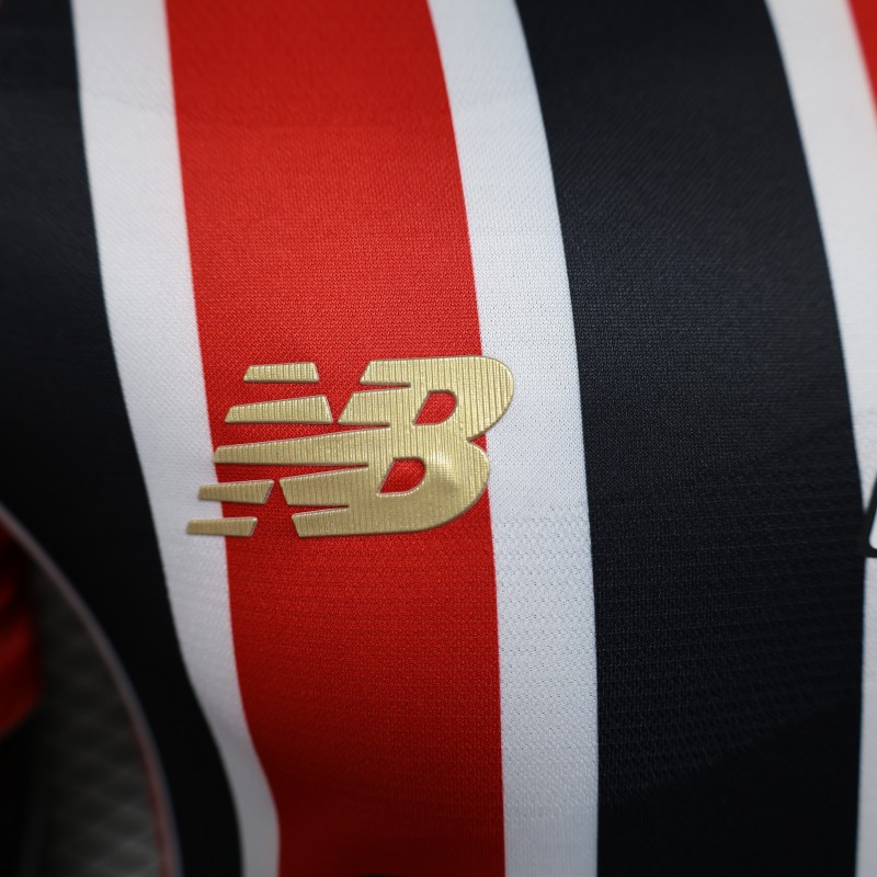 Player Version 25/26 Sao Paulo Home Jersey With Full Sponsors